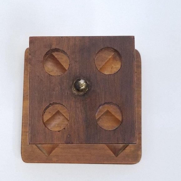 Vintage Wooden 4 Hole Pipe Stand Holder Pedestal - Picture 6 of 9